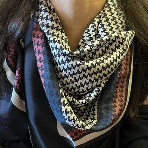 Reiss herringbone 100% silk scarf